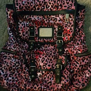 Juicy couture leopard & sequin large backpack